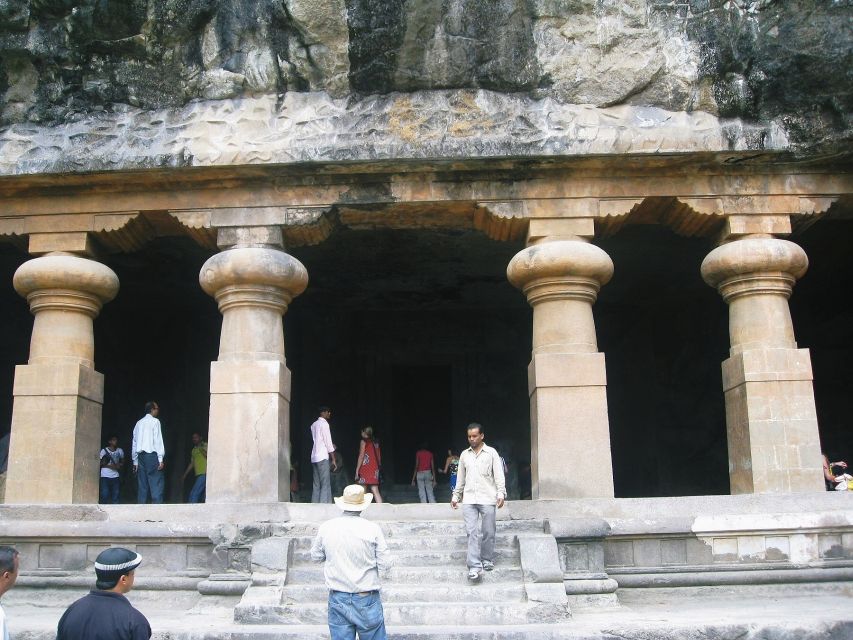 Elephanta Cave Tour with Bollywood Tour - Walking into Elephanta’s stone temples