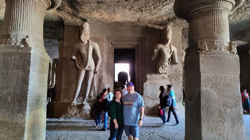 Elephanta Caves & Island Guided Tour - Arriving at the pier and climbing to the caves