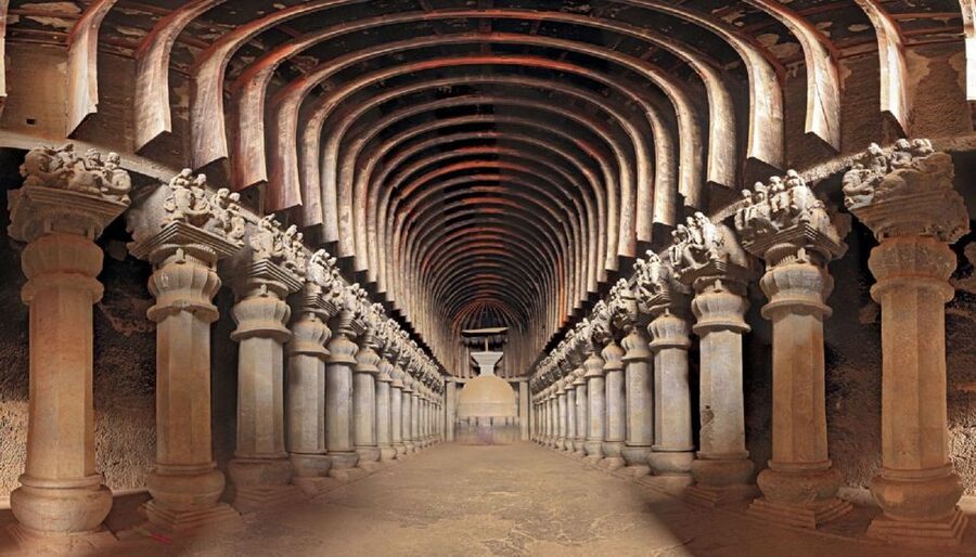 Mumbai: Karla and Bhaja Caves Full–Day Tour - Climbing into Karla’s ancient prayer hall
