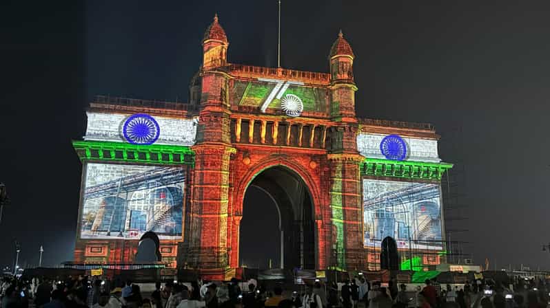 Mumbai Night Lights & Iconic Sights Tour - Chhatrapati Shivaji Maharaj Terminus under lights