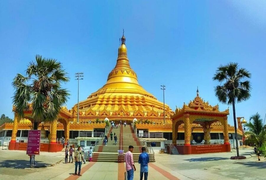 Mumbai: Private Global Pagoda Tour in Air-Conditioned Car - Entering Mumbai’s golden meditation hall